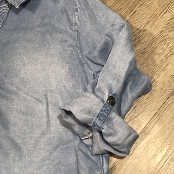 Soft Surroundings Denim Tencel Shirt with Variety of Metal Buttons size PL - Picture 5 of 8